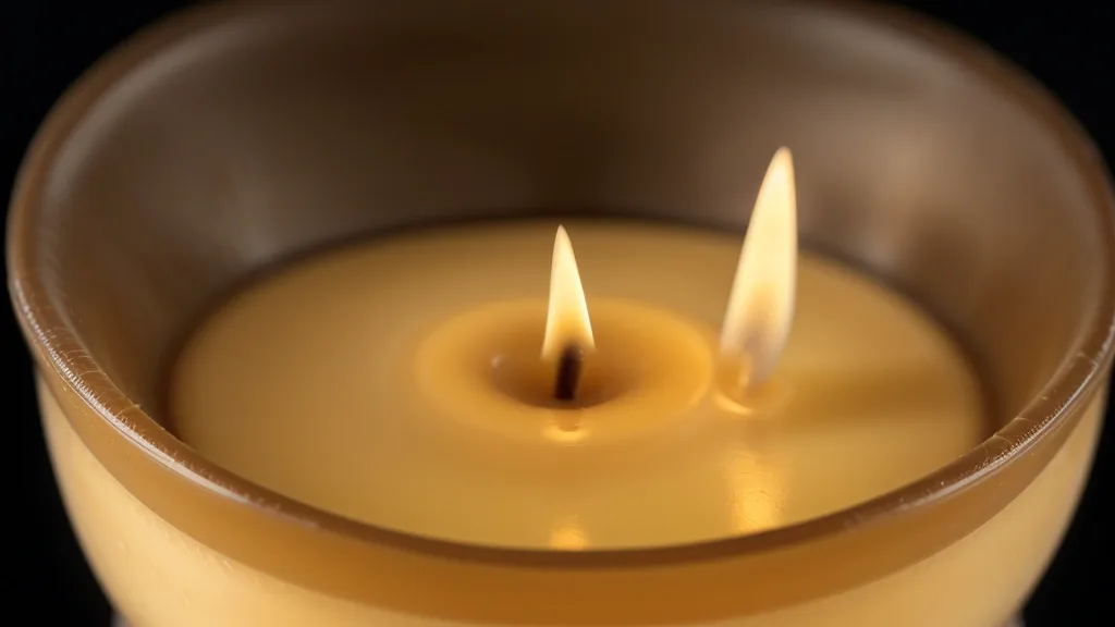 A candle flame burning against a dark background